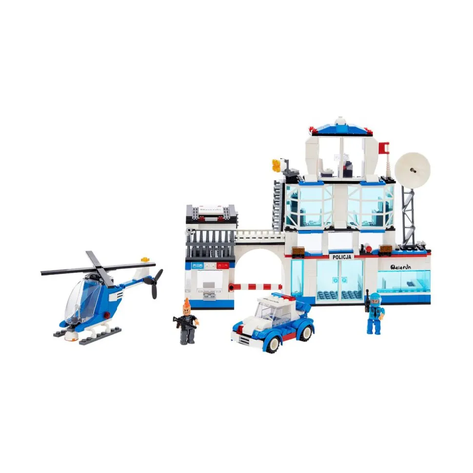Klocki posterunek 653 elementy, 5 figurek