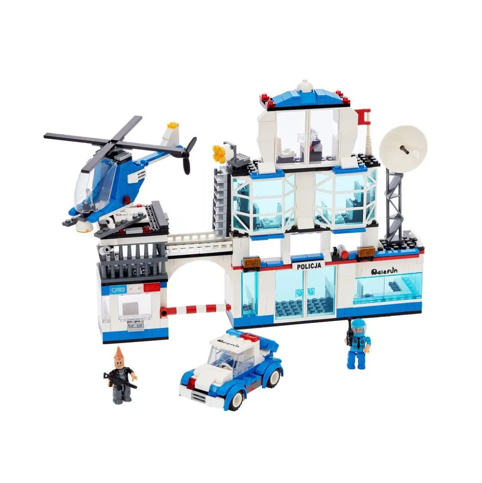 Klocki posterunek 653 elementy, 5 figurek
