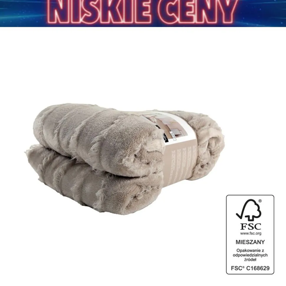 Koc dekoracyjny 150 x 200 cm Smukee Home, szary