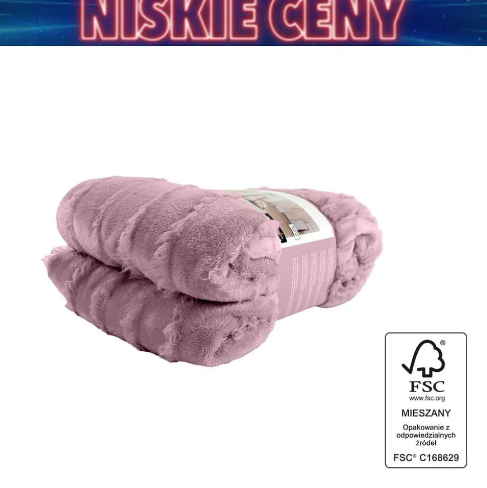 Koc dekoracyjny 150 x 200 cm Smukee Home, różowy