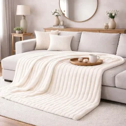 Koc 160 x 200 cm Pation Home Ottavio, 300 gsm, ecru