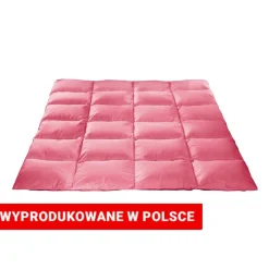 Kołdra Pierze 160 x 200 cm AMW, kacze pierze i puch, różowa