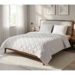 Kołdra 160 x 200 cm Lunesse Bamboo Tencel, biała
