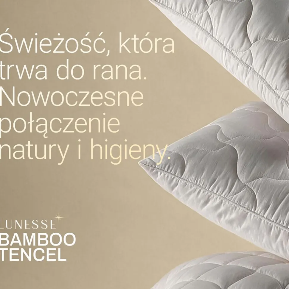 Kołdra 160 x 200 cm Lunesse Bamboo Tencel, biała