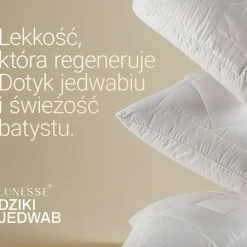 Kołdra 140 x 200 cm Lunesse Dziki Jedwab, biała