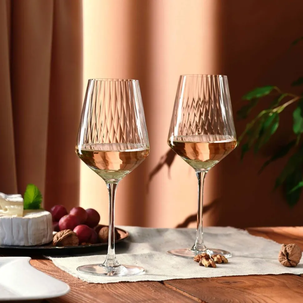 Komplet 6 kieliszków Krosno Avant-Garde Lumi, do wina białego, 450 ml