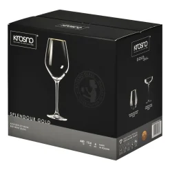 Komplet 6 kieliszków Krosno Splendour Gold, do wina, 460 ml