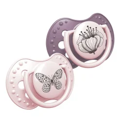 Komplet 2 smoczków dynamicznych Botanic Girl, 0-3m