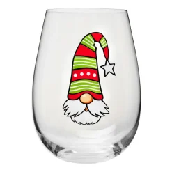 Komplet 3 szklanek świątecznych Krosno God Jul, skrzaty, 500 ml