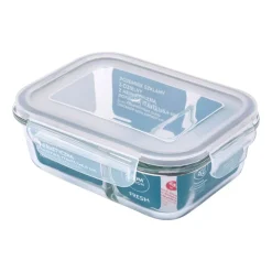 Komplet 2 szklanych pojemników Altom Design, 650 ml, 2 komory, prostokątne