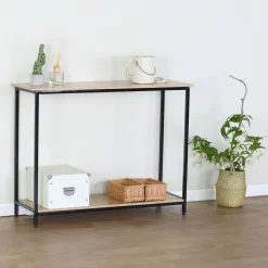 Konsola loft 106 x 35 x 81 cm OTE, 2 półki, melamina