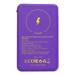 Konsola z powerbankiem YLW Gaminja, 2 w 1, fioletowa