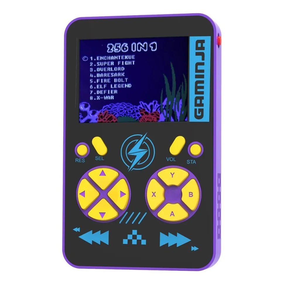 Konsola z powerbankiem YLW Gaminja, 2 w 1, fioletowa