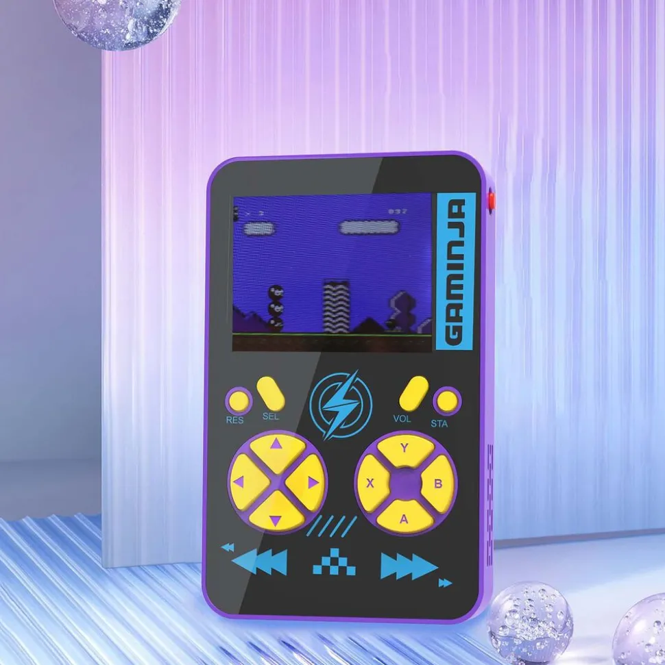 Konsola z powerbankiem YLW Gaminja, 2 w 1, fioletowa