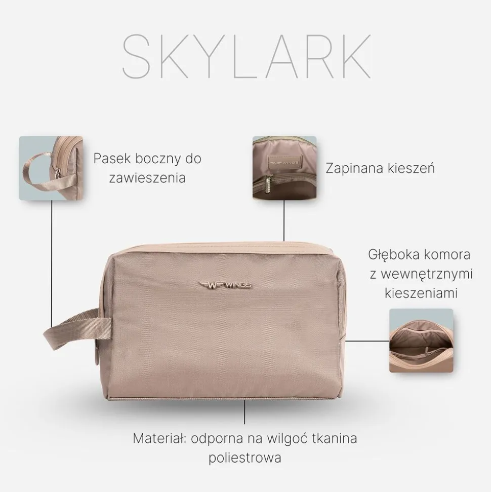 Kosmetyczka Wings Skylark, khaki