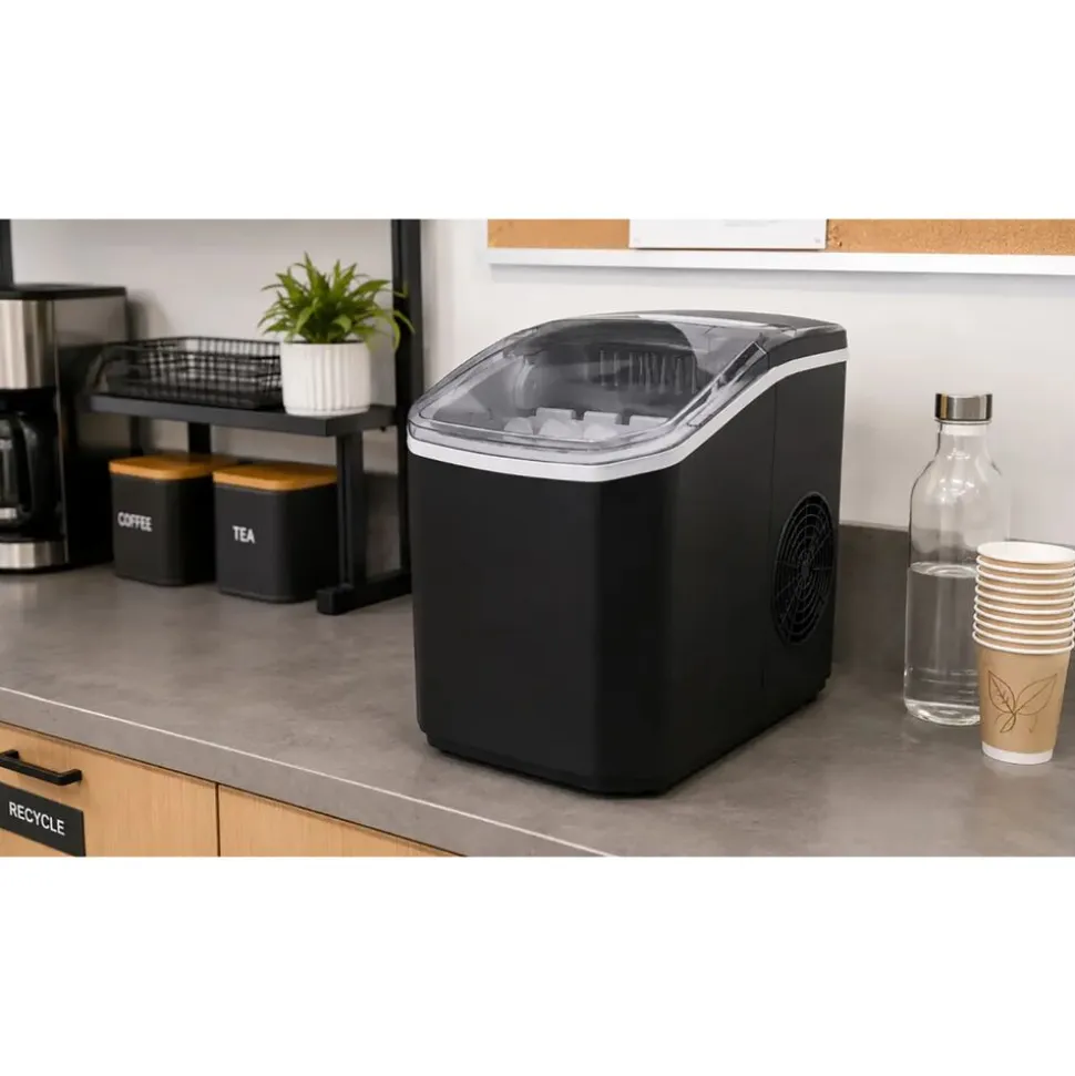 Kostkarka do lodu Extralink SmartLife Cube Ice ProX, 100 W, 1,3 l, 12 kg/24 h, czarna