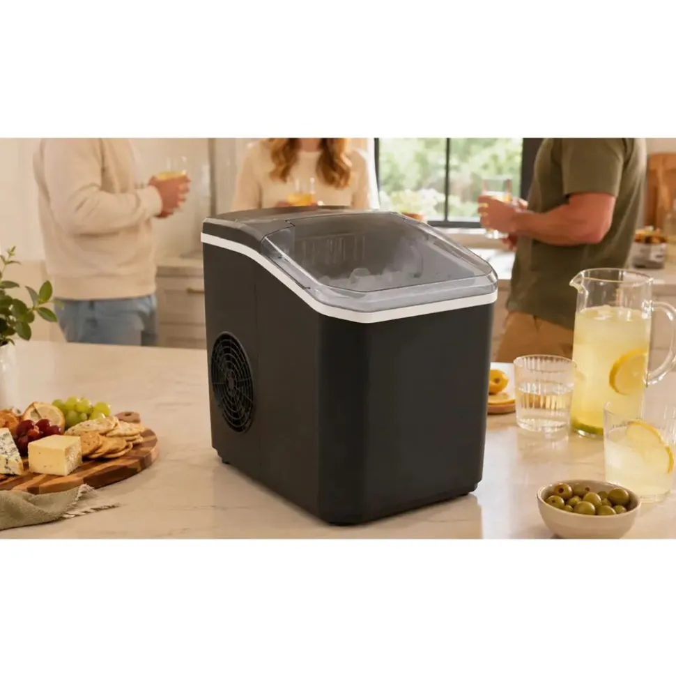 Kostkarka do lodu Extralink SmartLife Cube Ice ProX, 100 W, 1,3 l, 12 kg/24 h, czarna