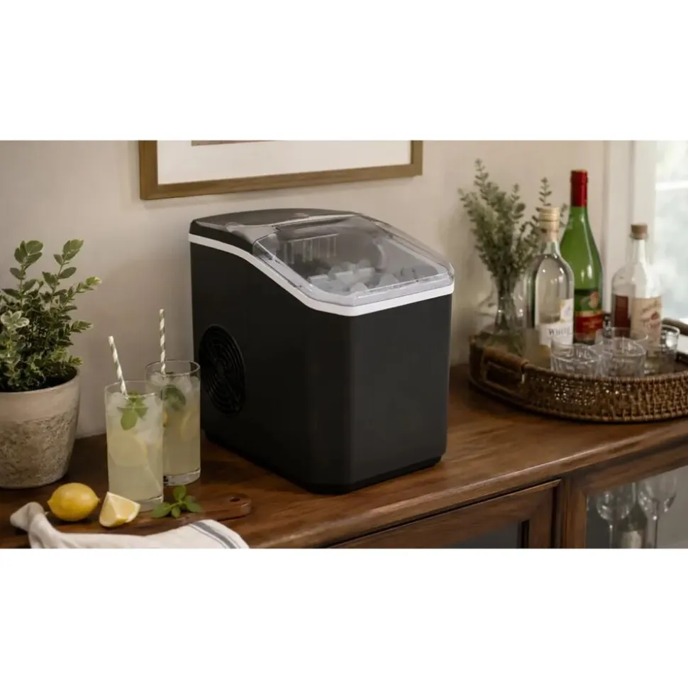 Kostkarka do lodu Extralink SmartLife Cube Ice ProX, 100 W, 1,3 l, 12 kg/24 h, czarna