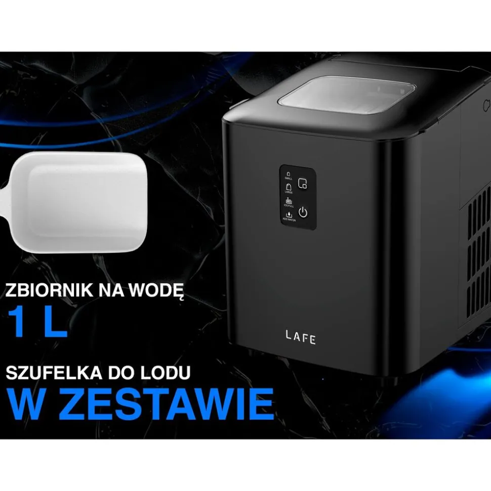 Kostkarka do lodu Lafe Ice Cube Maker, 120 W, 1 l, czarna