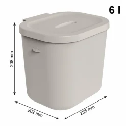 Kosz na pieluchy Rotho Kayo, 6 l, cappuccino