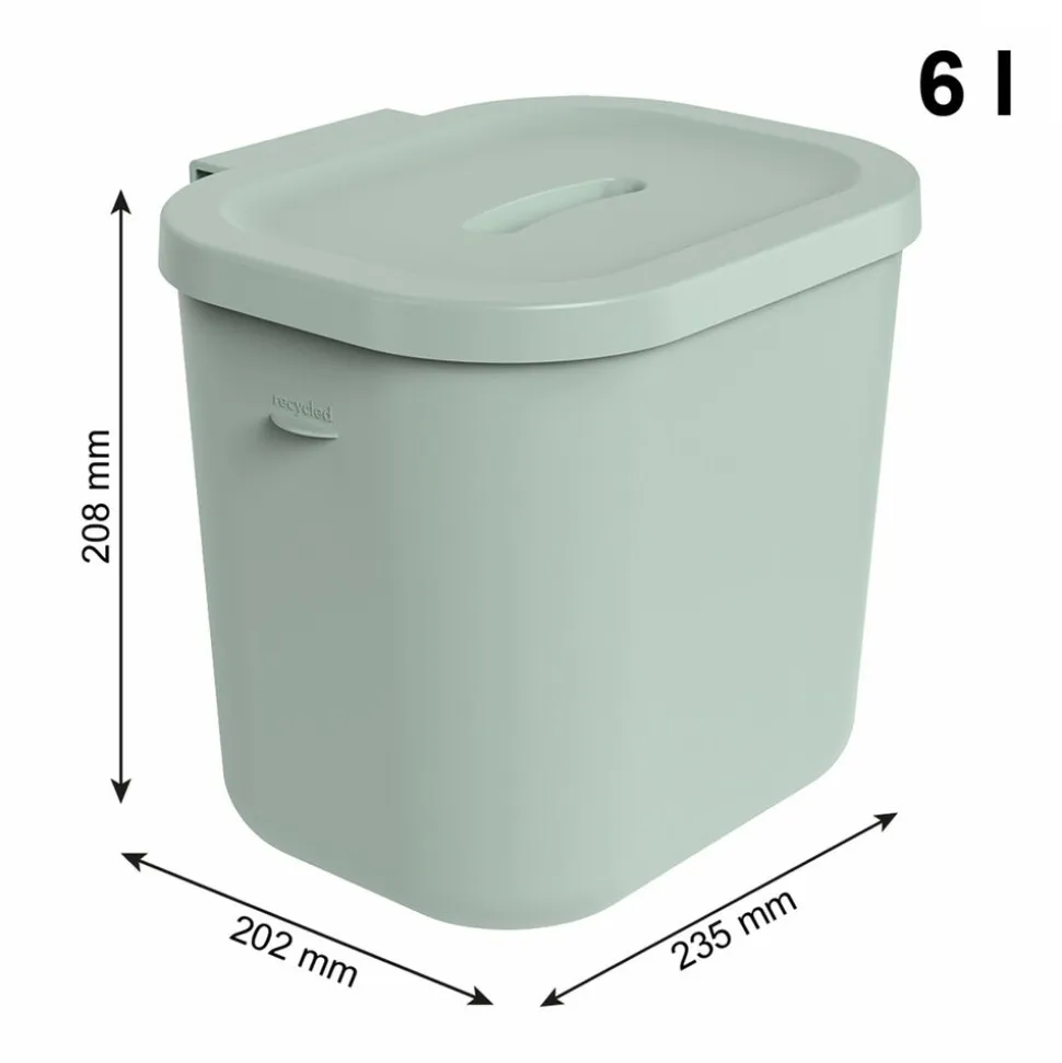 Kosz na pieluchy Rotho Kayo, 6 l, szałwiowy