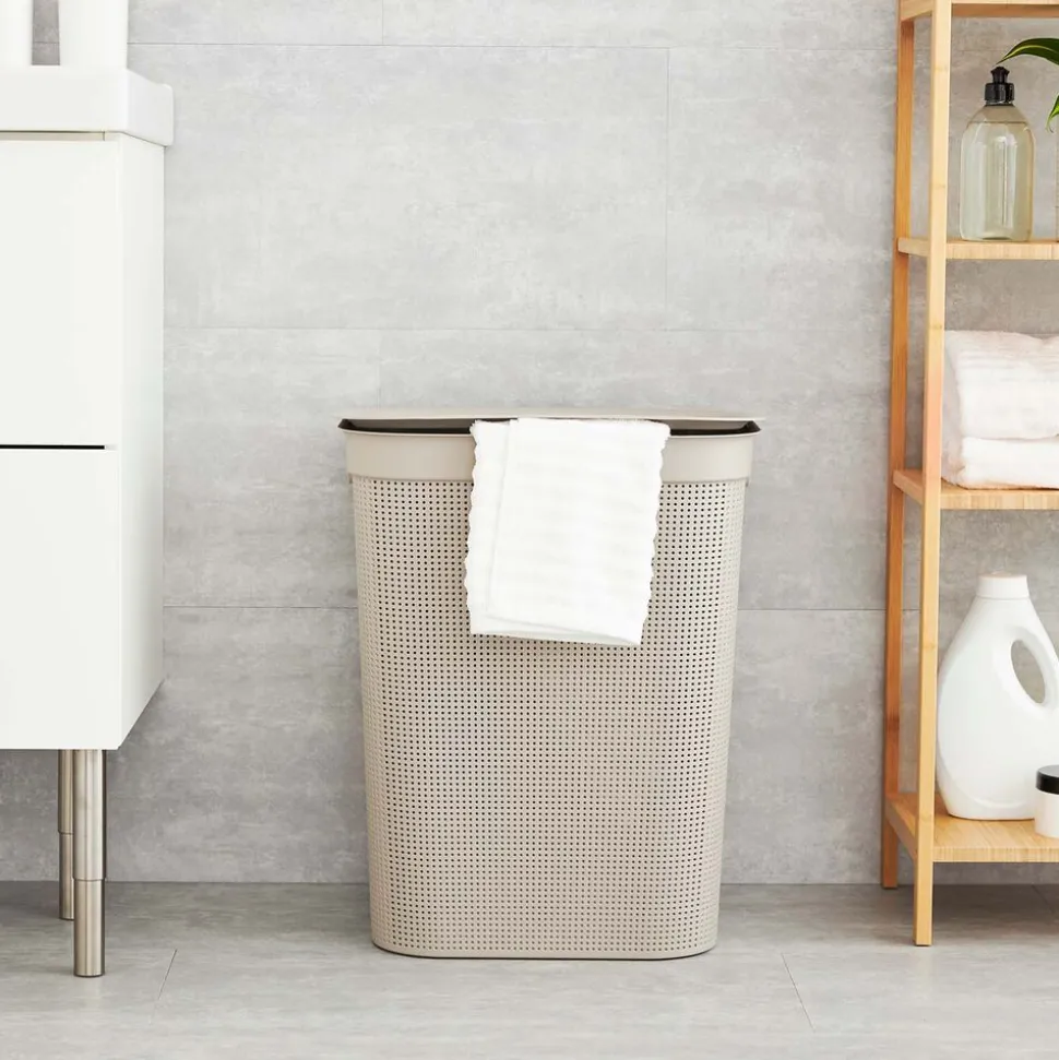 Kosz na pranie Brisen Rotho, 50 L, beżowy