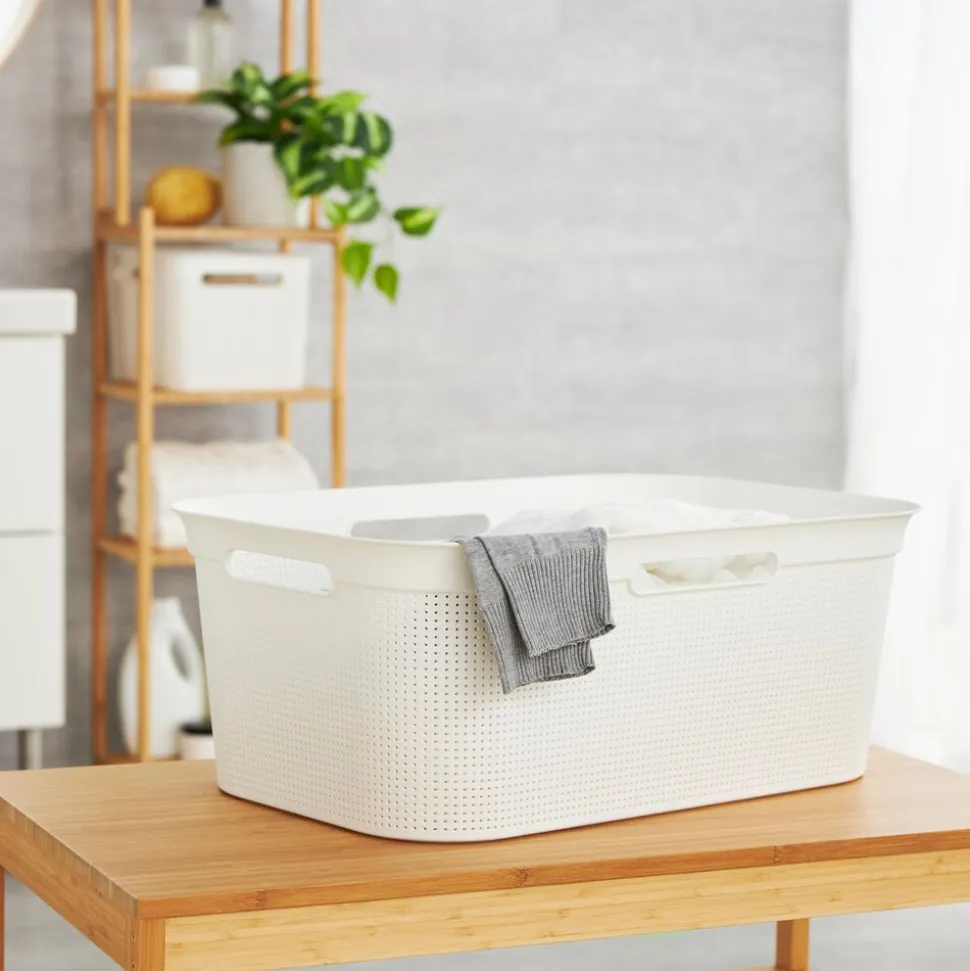 Kosz na pranie Rotho Brisen, 41 L, biały