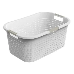 Kosz na pranie Rotho Country, 40 L, biały