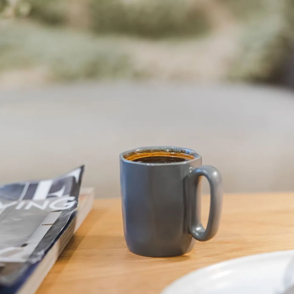 Kubki ceramiczne do espresso Vialli Design Fuori, 80 ml, 2 sztuki, szare