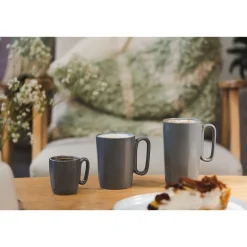 Kubki ceramiczne do espresso Vialli Design Fuori, 80 ml, 2 sztuki, szare