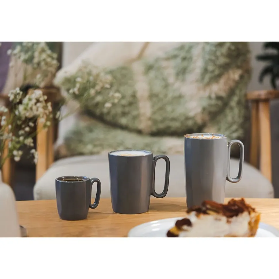 Kubki ceramiczne do espresso Vialli Design Fuori, 80 ml, 2 sztuki, szare