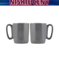 Kubki ceramiczne do espresso Vialli Design Fuori, 80 ml, 2 sztuki, szare
