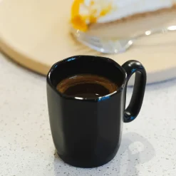 Kubki ceramiczne do espresso Vialli Design Fuori, 80 ml, 2 sztuki, czarne