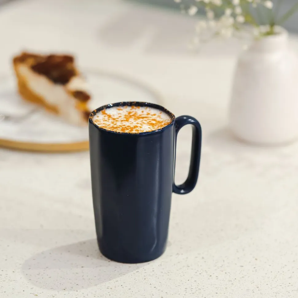 Kubki ceramiczne z uchem Vialli Design Fuori, 330 ml, 2 sztuki, granatowe