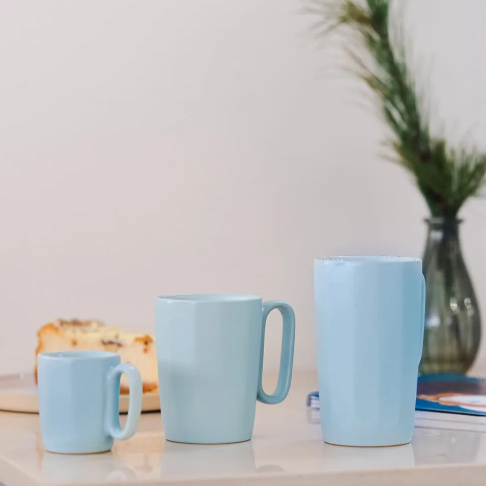 Kubki ceramiczne z uchem, Vialli Design Fuori, 330 ml, 2 sztuki, miętowe