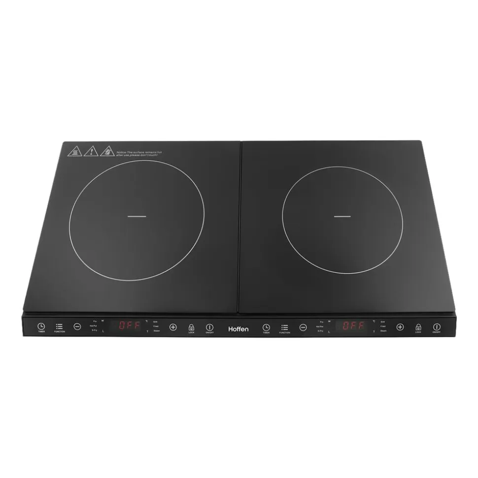 Kuchenka indukcyjna Hoffen, 3500 W, 2 palniki, czarna