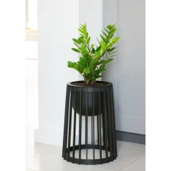 Kwietnik Form Platic Standy, z wkładem doniczkowym 24 cm, czarny