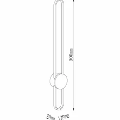 Lampa ścienna LED Sanico Goldlux Florentyna, 24 W, 4000K, trawertyn, czarna