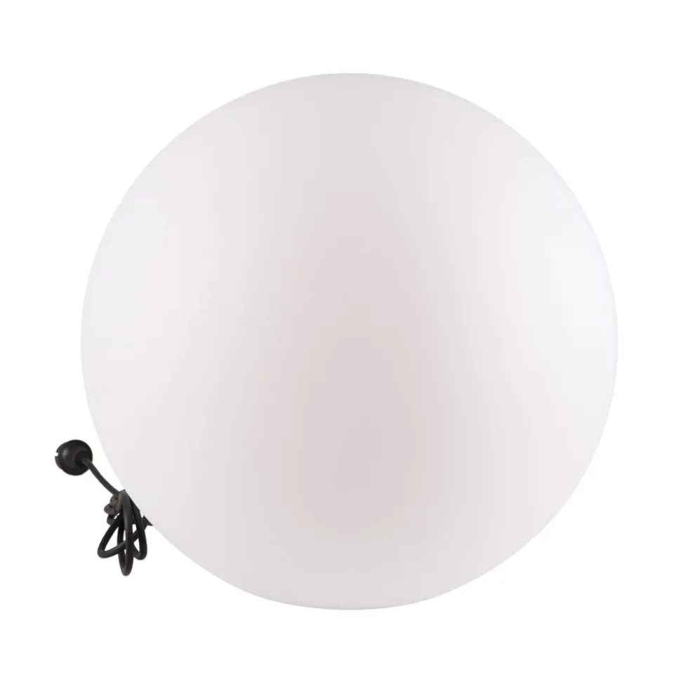 Lampa ogrodowa 50 cm, kula, E27, biała