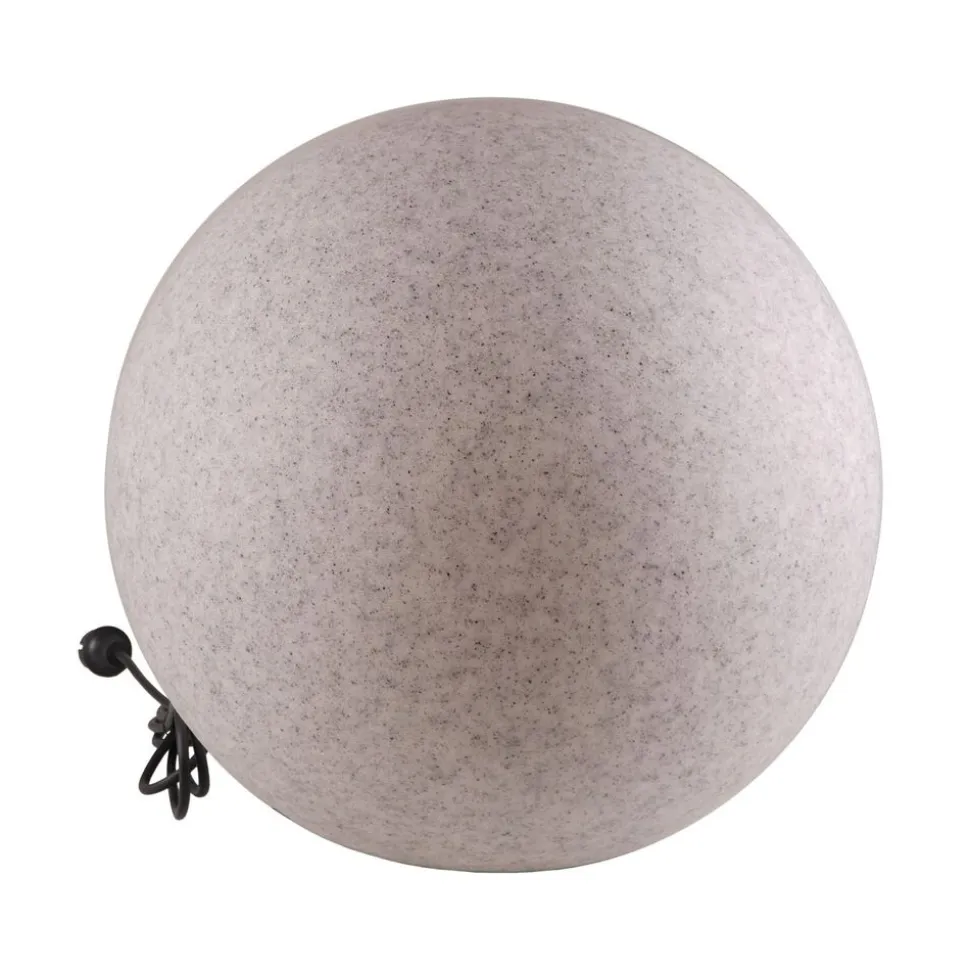 Lampa ogrodowa 50 cm, kula, E27, szara