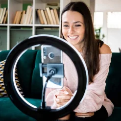 Lampa pierścieniowa LED Sanico Goldlux, do selfie, 26 cm, USB