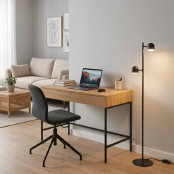 Lampa podłogowa LED Sanico Goldlux Rawi, 3000K, czarna