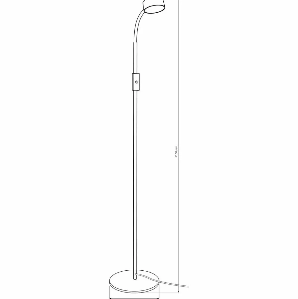 Lampa podłogowa LED Sanico Goldlux Bruno, 3000-6500K, czarna