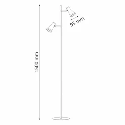 Lampa podłogowa LED Sanico Goldlux Berg, 3000K, czarna