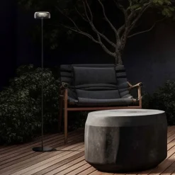 Lampa podłogowa LED Sanico Goldlux Tryoplis, USB-C, czarna