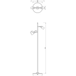 Lampa podłogowa Milagro Joker 2 x GU10, biało-złota