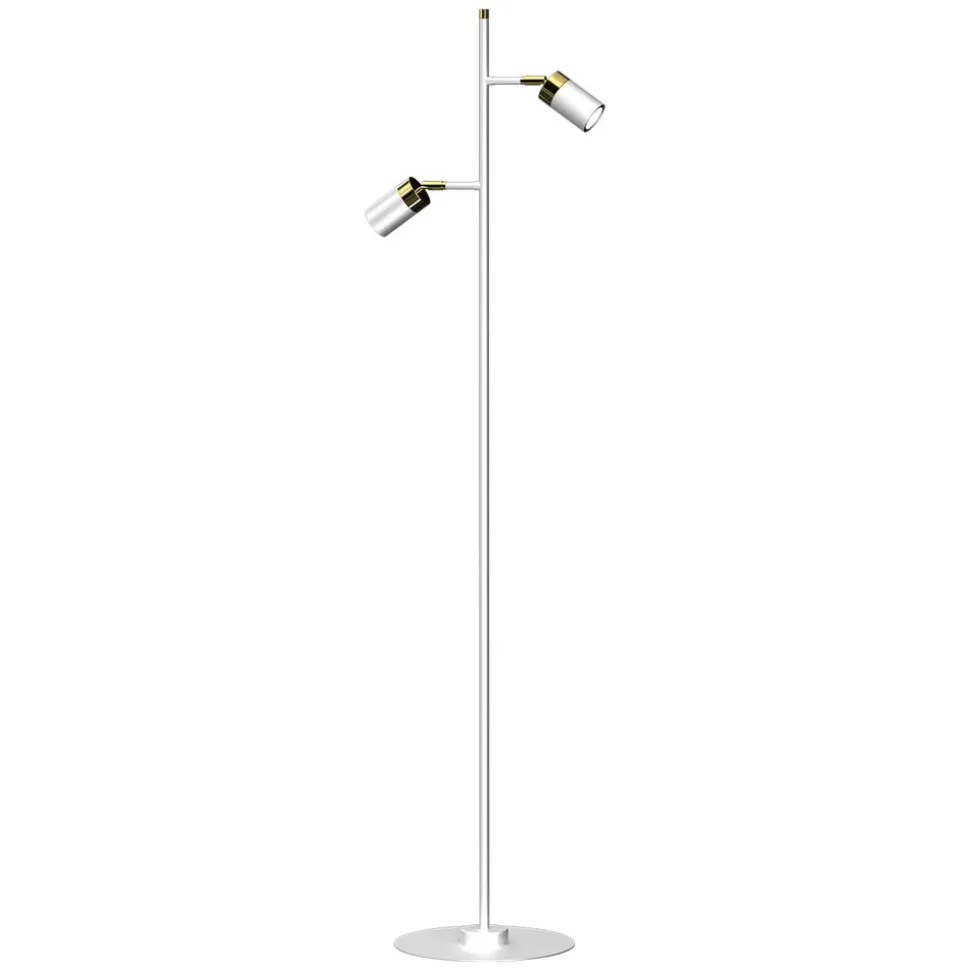 Lampa podłogowa Milagro Joker 2 x GU10, biało-złota