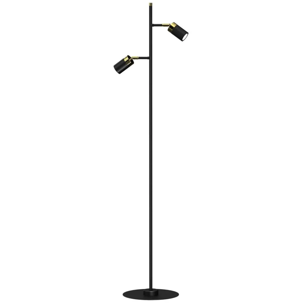 Lampa podłogowa Milagro Joker 2 x GU10, czarno-złota
