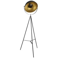 Lampa podłogowa Sanico Goldlux Matylda, E27, czarno-złota