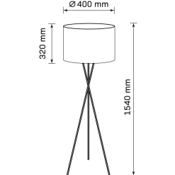 Lampa podłogowa Sanico Goldlux Tekla, E27, len naturalny